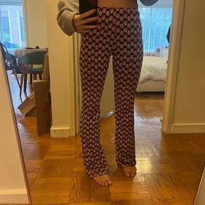 Zara patterned flare pants